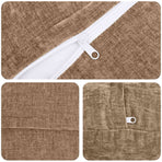 Throw Pillow 2 pcs HEERLEN Brown Dia. 40 cm Chenille Fabric