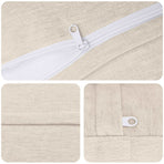 Throw Pillow 2 pcs HEERLEN Cream Dia. 40 cm Chenille Fabric