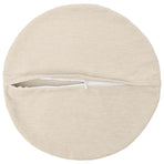Throw Pillow 2 pcs HEERLEN Cream Dia. 40 cm Chenille Fabric