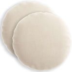 Throw Pillow 2 pcs HEERLEN Cream Dia. 40 cm Chenille Fabric