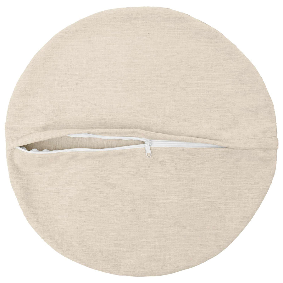 Throw Pillow 6 pcs HEERLEN Cream Dia. 40 cm Chenille Fabric