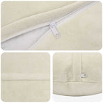 Cushion with Pillow HEERLEN 2 pcs Cream Microfiber Fleece