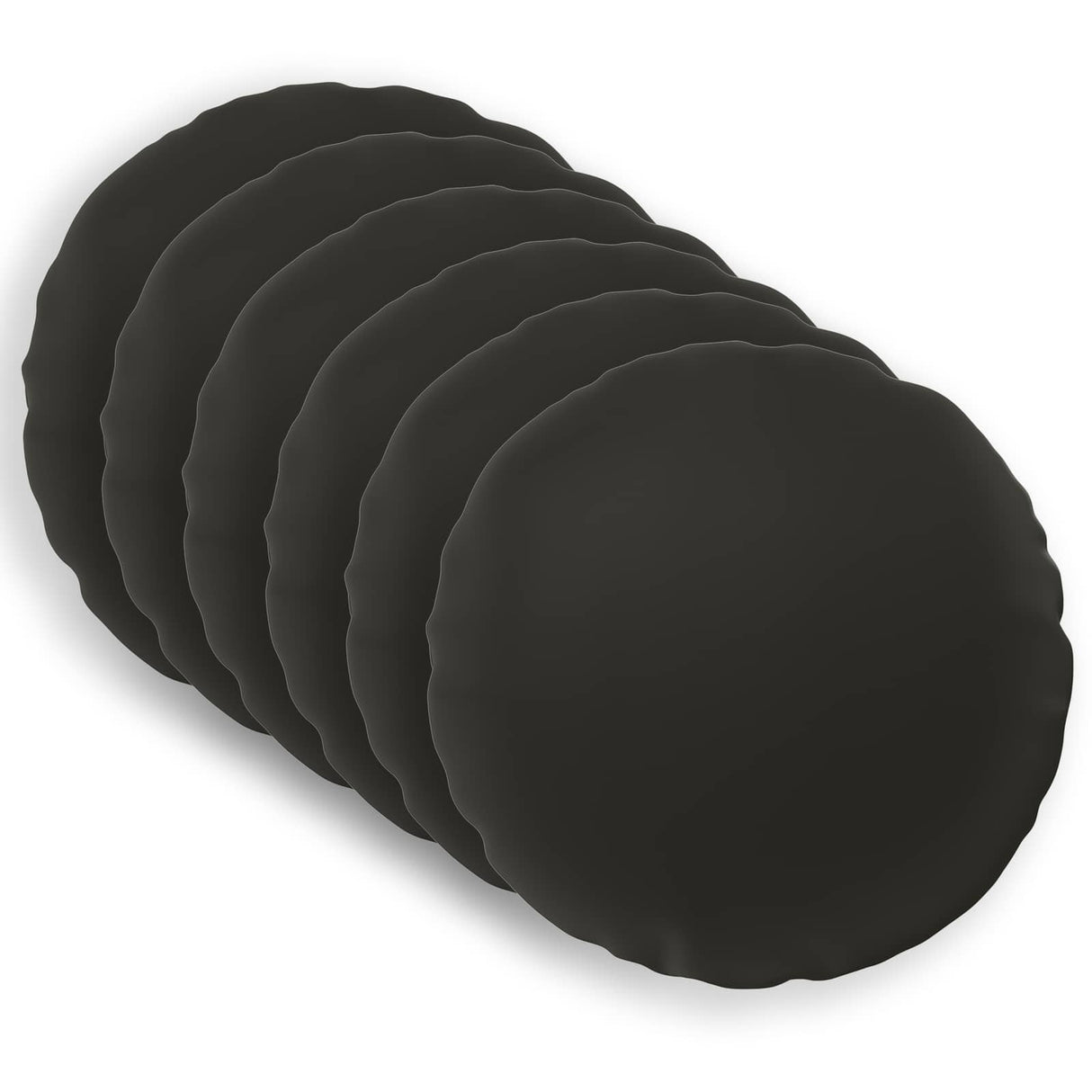Cushion with Pillow HEERLEN 6 pcs Black Polyester