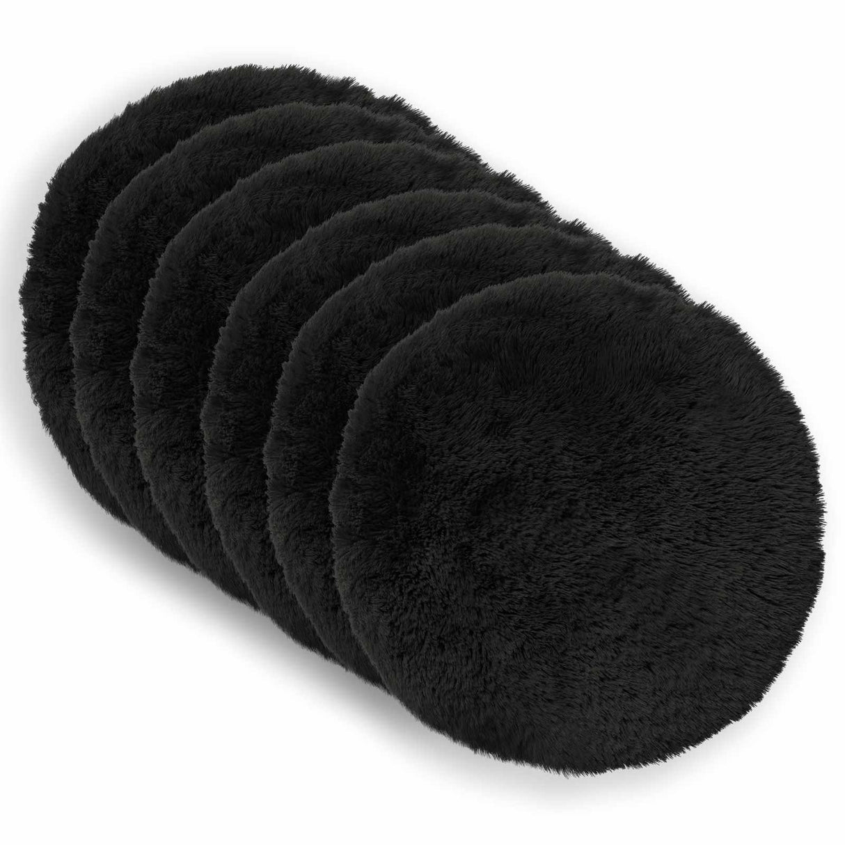 Cushion with Pillow HEERLEN 2 pcs Black PV Fleece