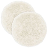 Cushion with Pillow HEERLEN 2 pcs White PV Fleece - Front View