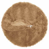 Cushion with Pillow HEERLEN 2 pcs Taupe PV Fleece - Side View