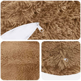 Cushion with Pillow HEERLEN 6 pcs Taupe PV Fleece