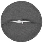 Cushion with Pillow HEERLEN 2 pcs Light Grey Fabric