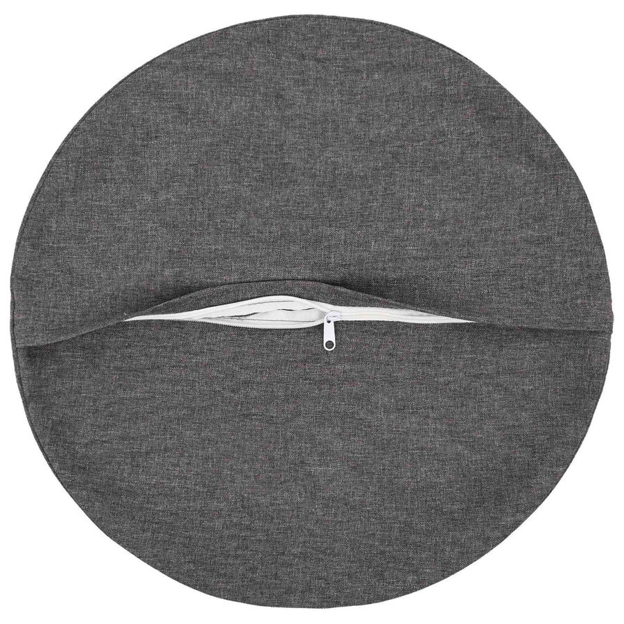 Cushion with Pillow HEERLEN 2 pcs Light Grey Fabric