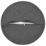 Cushion with Pillow HEERLEN 6 pcs Light Grey Fabric - Side View
