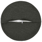 Cushion with Pillow HEERLEN 2 pcs Dark Grey Fabric