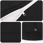 Throw Pillow 6 pcs HEERLEN Black Ø 50 cm Fabric