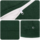 Cushion with Pillow HEERLEN 2 pcs Dark Green Fabric