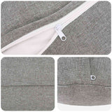 Cushion with Pillow HEERLEN 2 pcs Cloud Grey Fabric