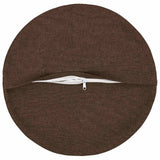 Cushion with Pillow HEERLEN 2 pcs Brown Fabric - Side View