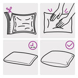 Cushion with Pillow HEERLEN 2 pcs Brown Fabric