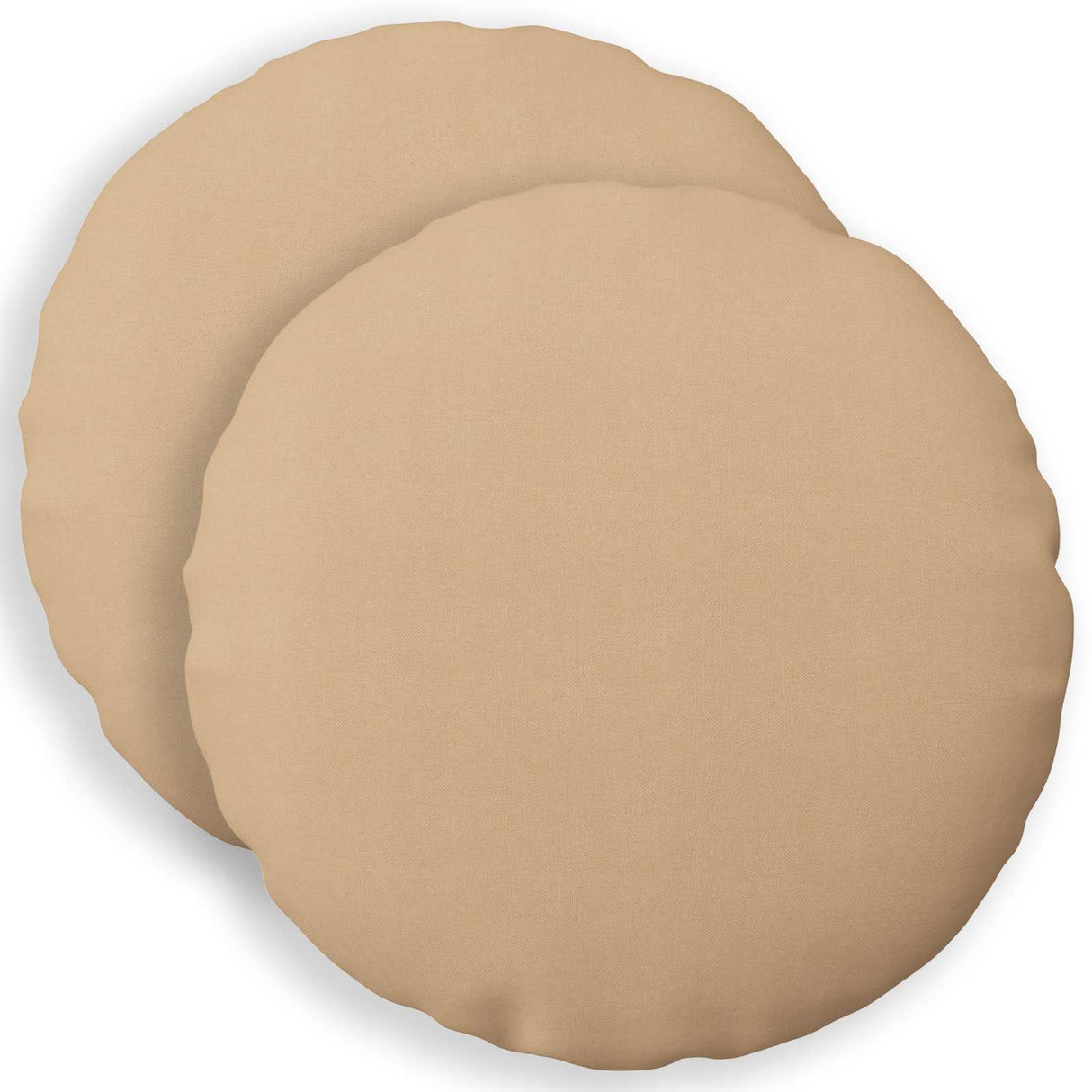 Cushion with Pillow HEERLEN 2 pcs Cream Fabric