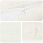Throw Pillow 2 pcs HEERLEN White Dia. 50 cm Fabric