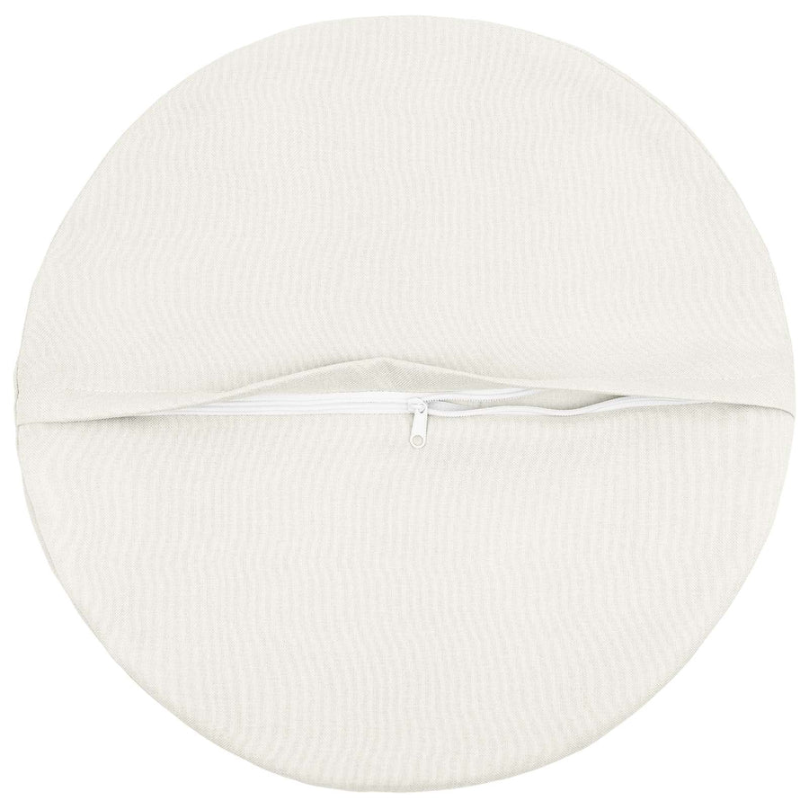Throw Pillow 2 pcs HEERLEN White Dia. 50 cm Fabric