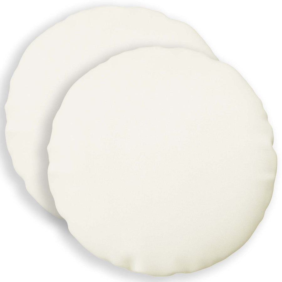 Throw Pillow 2 pcs HEERLEN White Dia. 50 cm Fabric