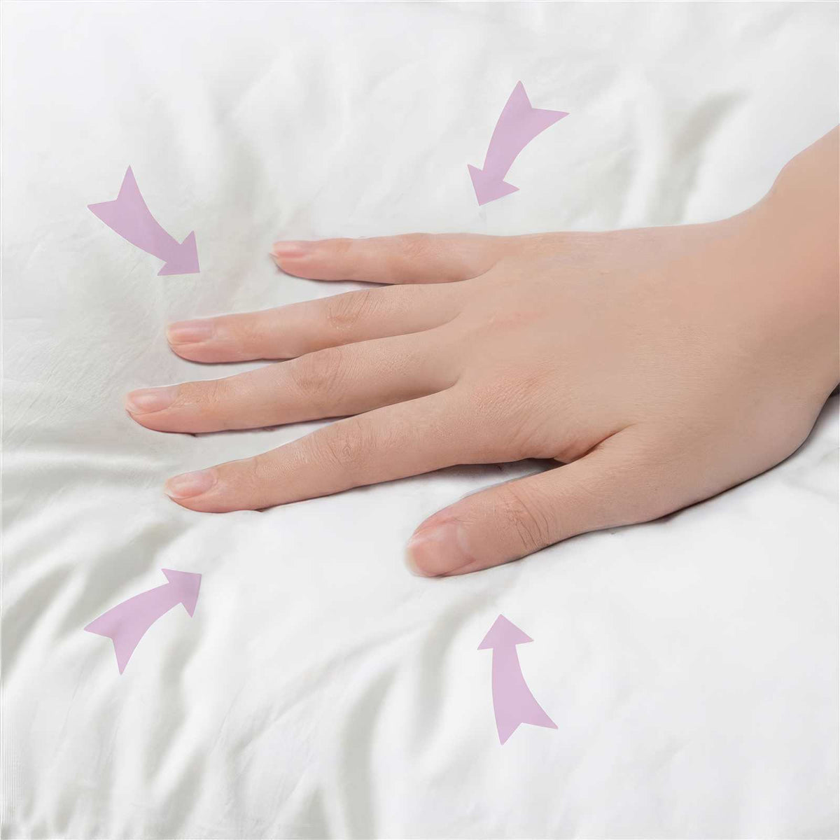Cushion with Pillow HEERLEN 2 pcs White Fabric