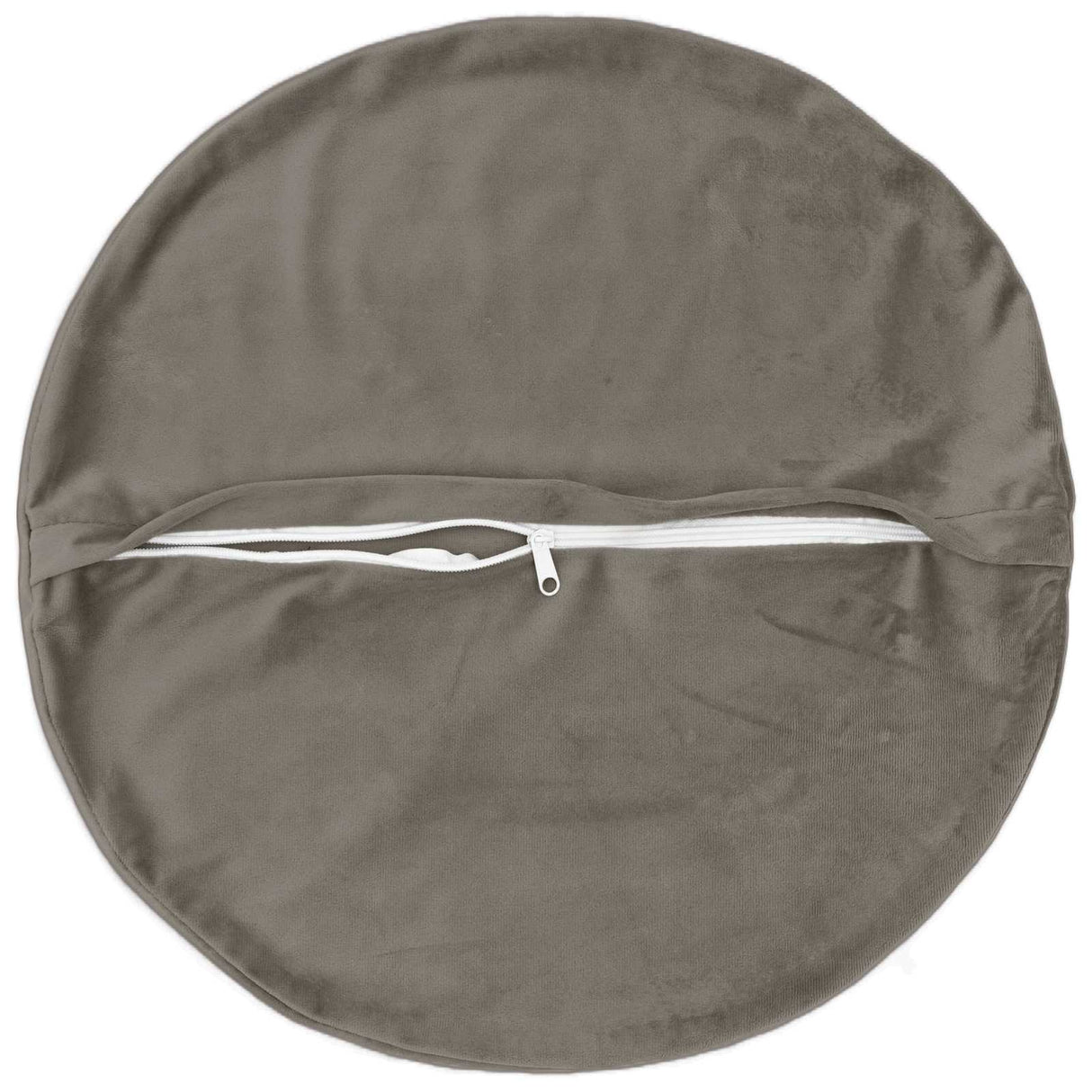 Cushion with Pillow HEERLEN 2 pcs Light Grey Velvet