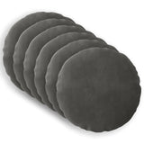 Cushion with Pillow HEERLEN 6 pcs Dark Grey Velvet