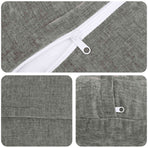 Cushion 2 pcs HEERLEN Dark Grey Ø 50 cm Chenille Fabric