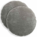 Cushion 2 pcs HEERLEN Dark Grey Ø 50 cm Chenille Fabric