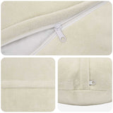 Cushion with Pillow HEERLEN 2 pcs Cream Microfiber Fleece