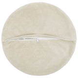 Cushion with Pillow HEERLEN 2 pcs Cream Microfiber Fleece - Side View