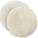 Cushion 2 pcs HEERLEN Cream Ø 50 cm Microfiber Fleece