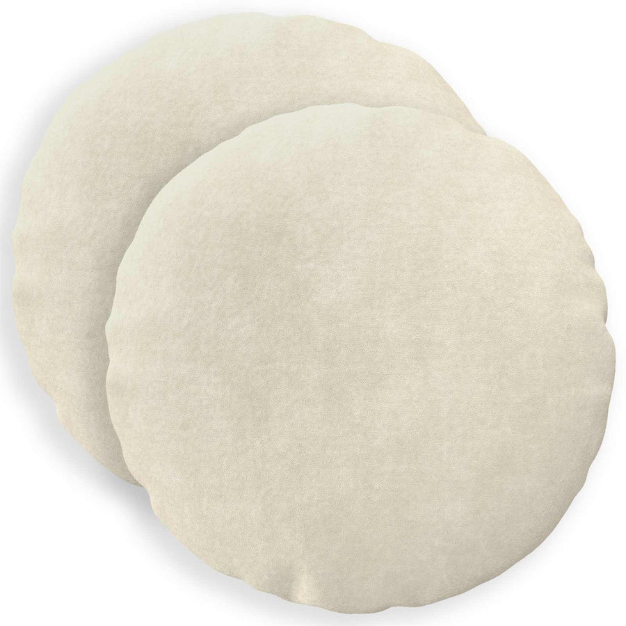 Cushion 2 pcs HEERLEN Cream Ø 50 cm Microfiber Fleece