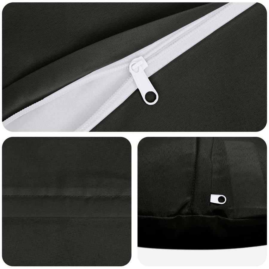 Cushion with Pillow HEERLEN 2 pcs Black Polyester