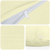 Cushion with Pillow HEERLEN 6 pcs Cream Polyester - Rear View