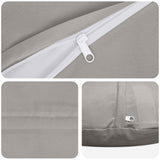 Cushion with Pillow HEERLEN 2 pcs Grey Polyester - Top-Down View