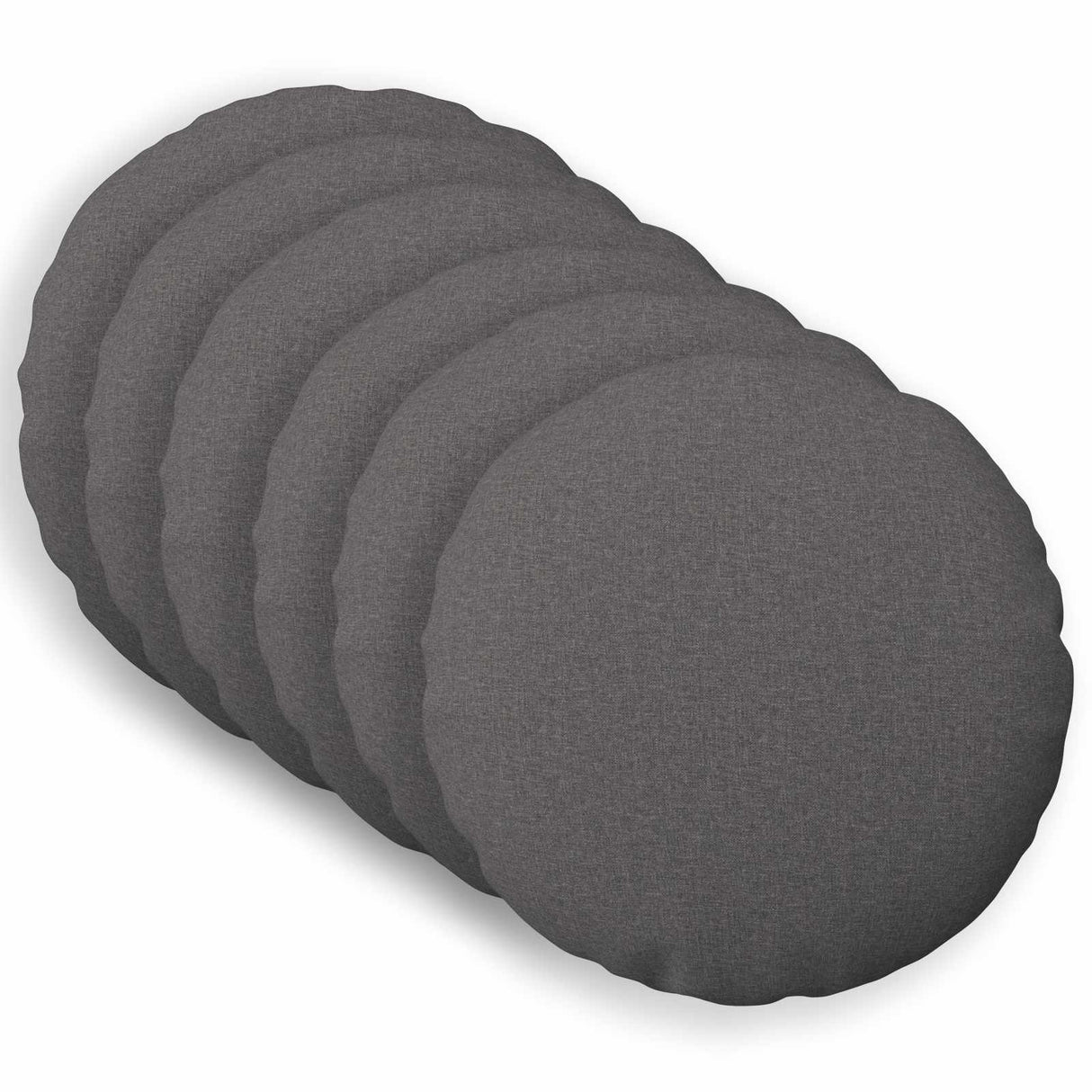 Cushion with Pillow HEERLEN 6 pcs Light Grey Fabric