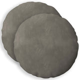 Cushion with Pillow HEERLEN 2 pcs Light Grey Velvet