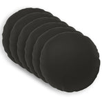 Cushion 6 pcs HEERLEN Black Ø 60 cm Polyester