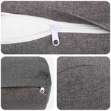 Cushion with Pillow HEERLEN 2 pcs Light Grey Fabric