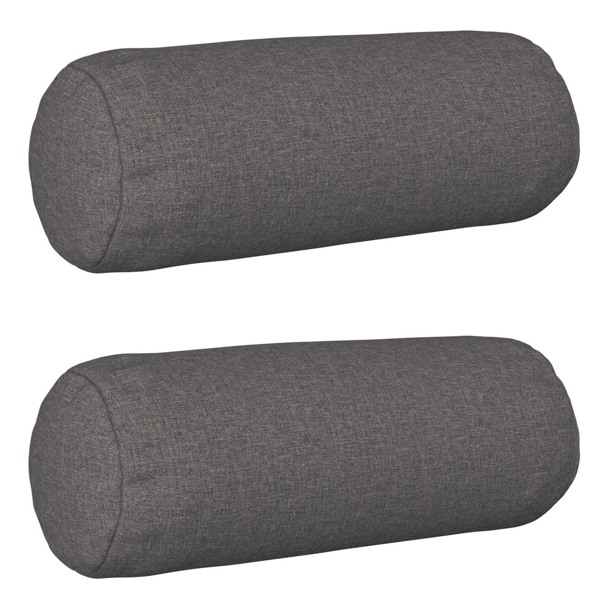 Cushion with Pillow HEERLEN 2 pcs Light Grey Fabric