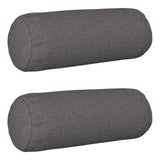Cushion with Pillow HEERLEN 2 pcs Light Grey Fabric