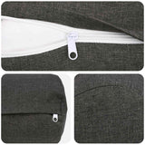 Cushion with Pillow HEERLEN 2 pcs Dark Grey Fabric