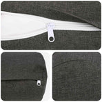 Cushion with Pillow HEERLEN 2 pcs Dark Grey Fabric