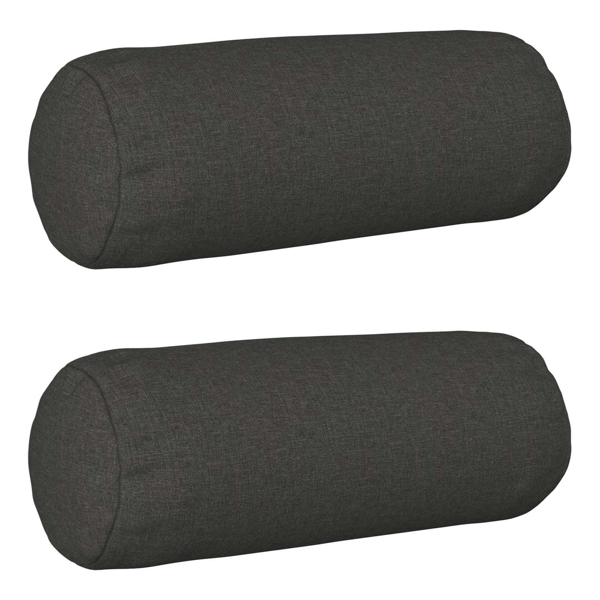 Cushion with Pillow HEERLEN 2 pcs Dark Grey Fabric