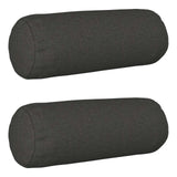 Cushion with Pillow HEERLEN 2 pcs Dark Grey Fabric