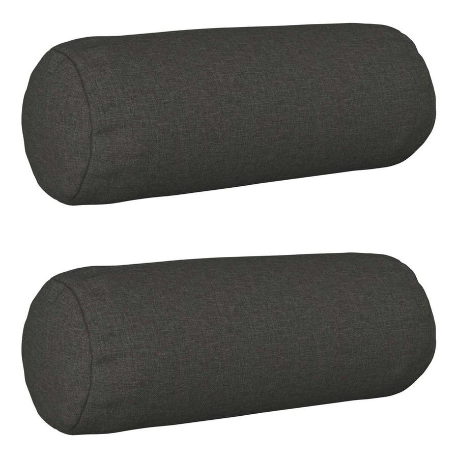 Cushion with Pillow HEERLEN 2 pcs Dark Grey Fabric