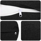 Cushion with Pillow HEERLEN 2 pcs Black Fabric - 45-Degree Angle