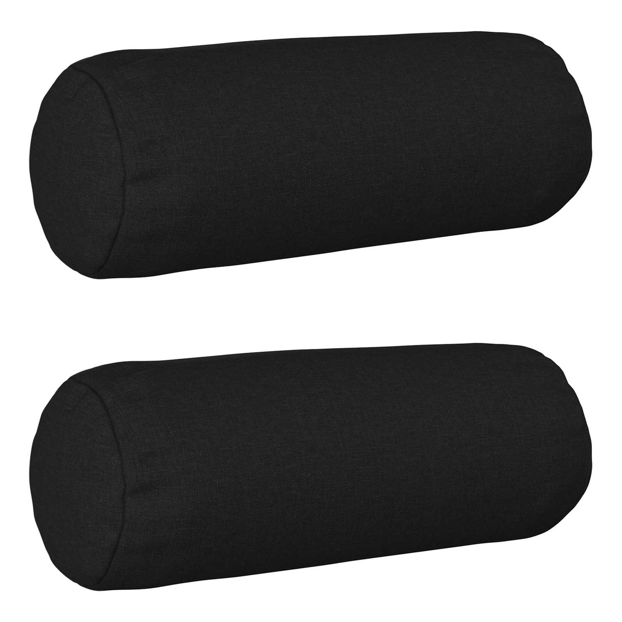 Cushion with Pillow HEERLEN 2 pcs Black Fabric