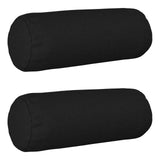 Cushion with Pillow HEERLEN 2 pcs Black Fabric